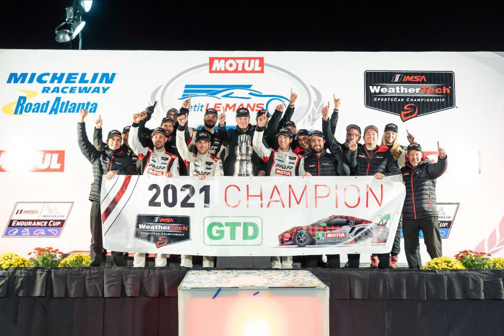 Pfaff Motorsports ครองแชมป์ GTD หลังจากจบ P2 ในรอบชิงชนะเลิศ