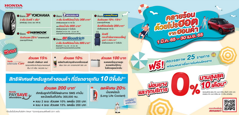 ซัมเมอร์นี้ คลายร้อน ด้วยโปรฮอตจากฮอนด้า