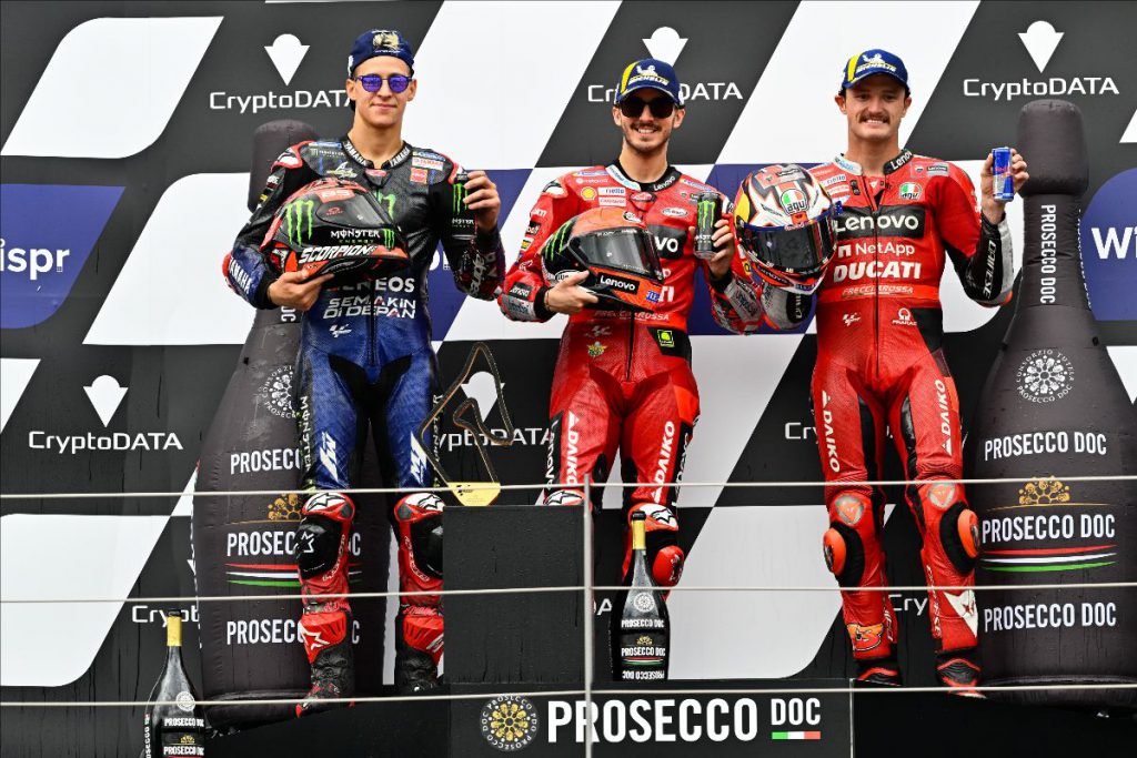 Bagnaia ระงับความร้อนแรงของ Quartararo ในออสเตรีย