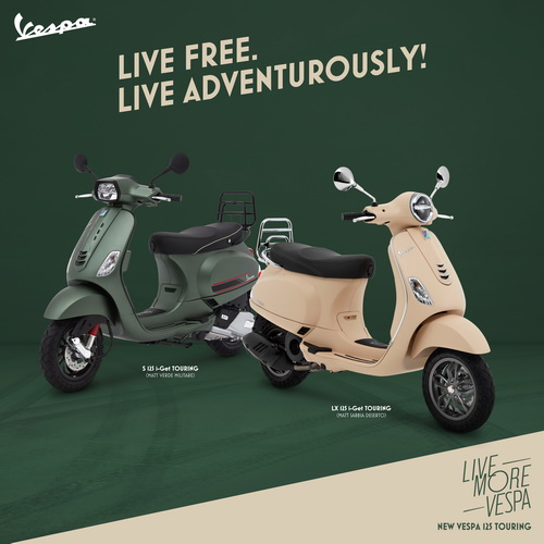 เวสป้า ส่ง 2 รุ่นสุดฮอต Vespa LX 125 i-Get Touring และ Vespa S 125 i-Get Touring