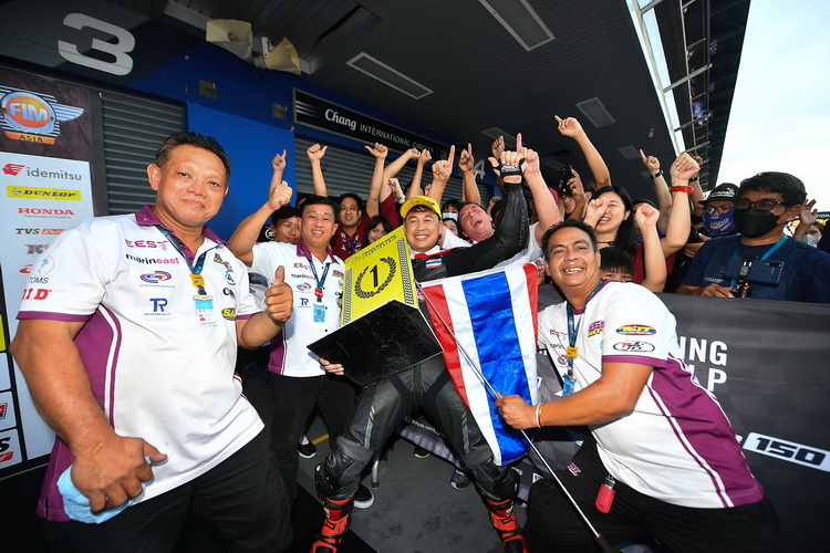 นักบิดไทย “สุหทัย” พลิกคว้าชัยโฮมเรซ