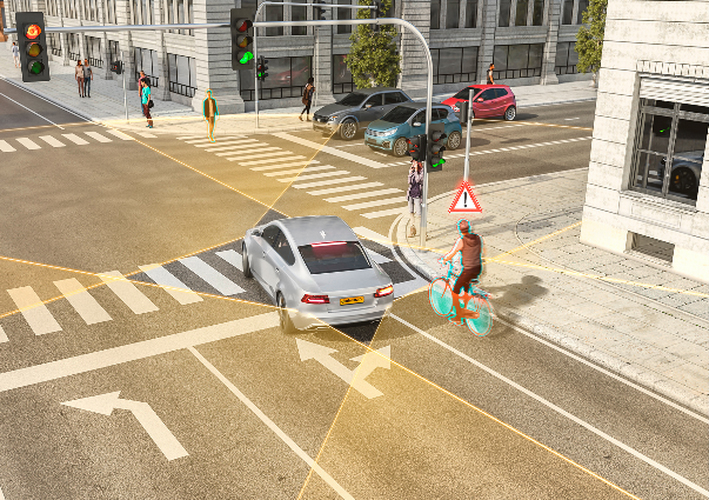 Surround Radars ครอบคลุม 360 องศา และตรวจจับระยะทางได้ไกลกว่า 200 เมตร