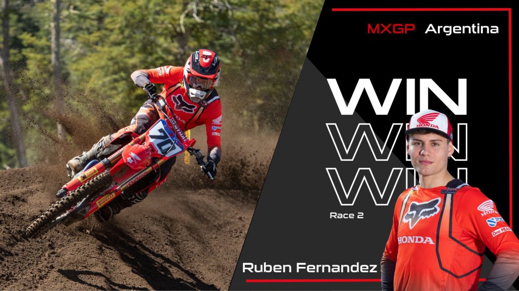 “รูเบน เฟอร์นานเดซ” พร้อม Honda CRF450R คว้าชัย MXGP 2023เรซ2 ที่อาร์เจนตินา
