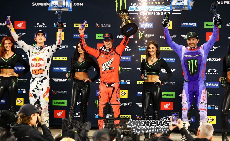 เจ็ตต์ ลอว์เรนซ์ บิด Honda CRF450R คว้าชัยชนะ AMA Supercross 2024 สนามแรก