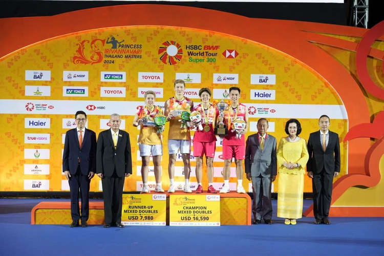 โตโยต้าร่วมแสดงความยินดีกับนักกีฬาไทยคว้าแชมป์ ถ้วยพระราชทาน “ปริ้นเซส สิริวัณณวรี ไทยแลนด์ มาสเตอร์ส 2024”