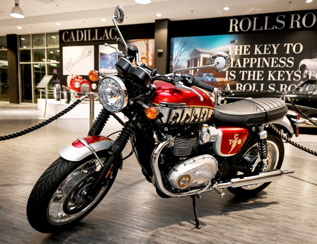 ปิดดีล! รถจักรยานยนต์ไทรอัมพ์รุ่นเพรสลีย์ และกีตาร์ เลส พอล ดีไซน์พิเศษจากกิ๊บสัน