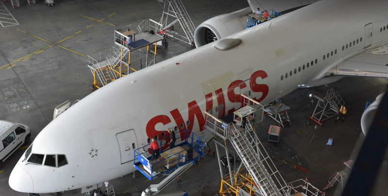 ฝูงบินโบอิ้ง 777 ของ SWISS ทั้งหมดได้รับการติดตั้งฟิล์ม ‘หนังฉลาม’ ที่ลดคาร์บอนไดออกไซด์