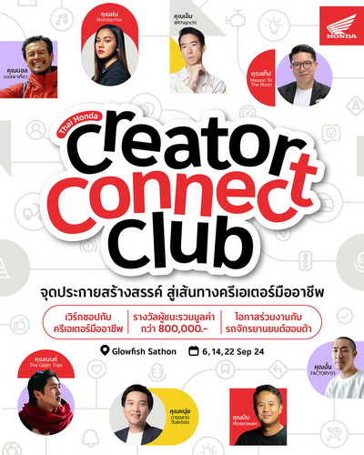 ‘Thai Honda Creator Connect Club’ พร้อมปั้นครีเอเตอร์ยุคใหม่แห่งวงการมอเตอร์ไซค์