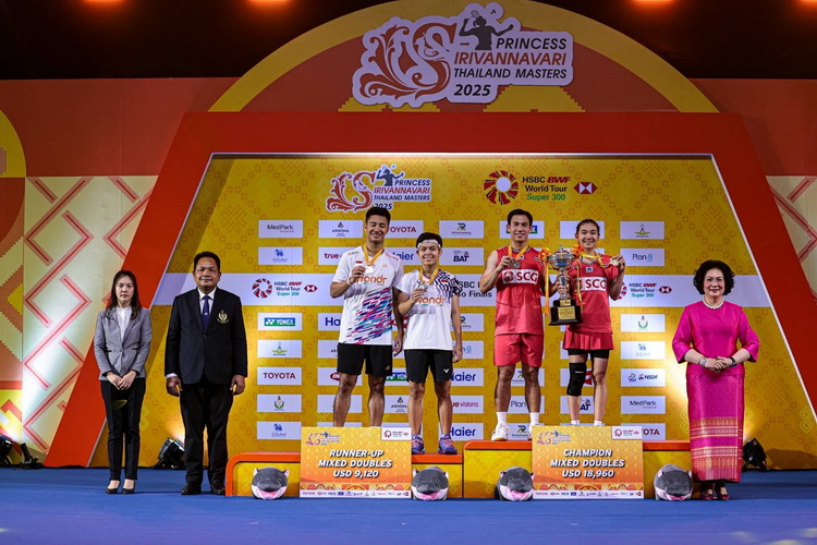 โตโยต้าร่วมแสดงความยินดี นักตบลูกขนไก่ไทย คว้าแชมป์ประเภทคู่ผสม และ หญิงเดี่ยว