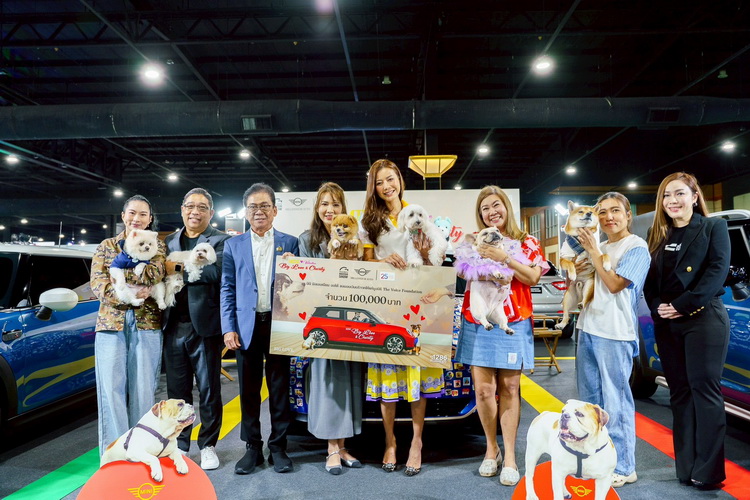 มินิ มิลเลนเนียม ออโต้ ร่วมสมทบทุนเงินบริจาค 100,000 บาท ให้ The Voice Foundation ช่วยเหลือสัตว์ยากไร้